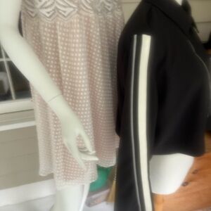 Zara Black and White Bomber Jacket